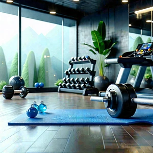 Lifestyle Cinema 4d: Wellness Scene With Fitness Equipment With Image, There