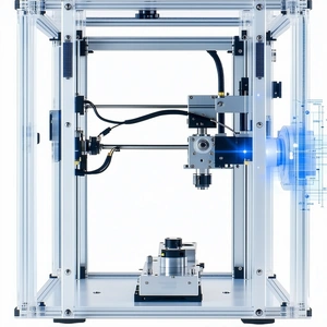 A 3d Printer Is Shown In A Close-up View