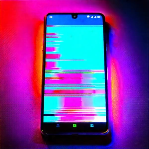 Smartphone With Glowing Screen With Cell Phone