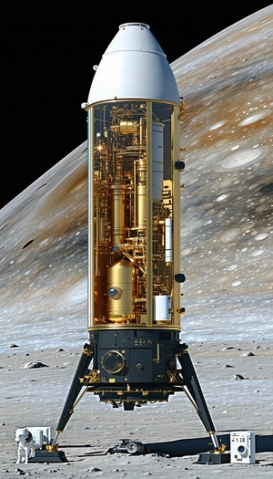 large, gold-colored structure sitting rocky