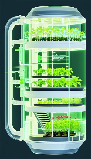 A Large, Green, Vertical Garden With A Variety Of Plants Growing In It