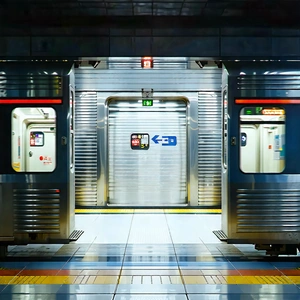 Urban Technical Illustration: City subway in arts district