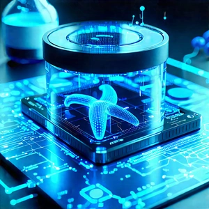 Healthcare technology in (modern:1.4) laboratory