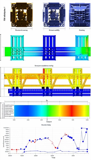 The Image Is A Blueprint Of A Large Structure, Possibly A Bridge Or A Building
