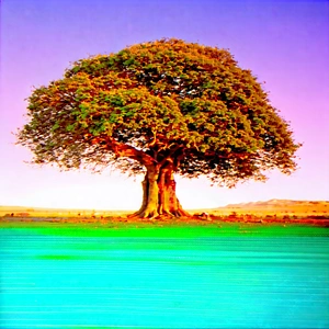 Nature Stock Photography: (ancient:1.19) Tree In Dry Season With Large Tree