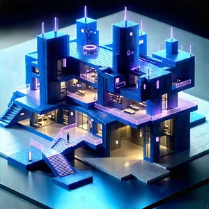 Futuristic innovation hub