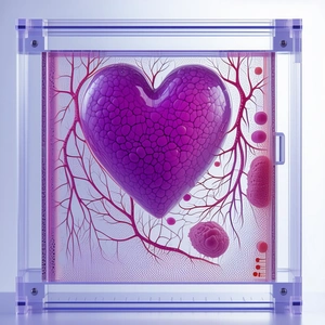 A Heart-shaped Sculpture Is Displayed In A Glass Case