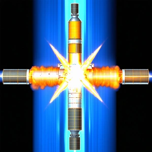 A Space Shuttle Is Shown In A Close-up View, With Its Engine And Fuel Tank Clearly Visible