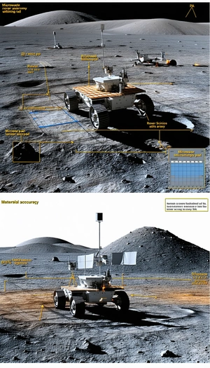 A Rover On A Dirt Surface, With A Large Dome-shaped Structure In The Background