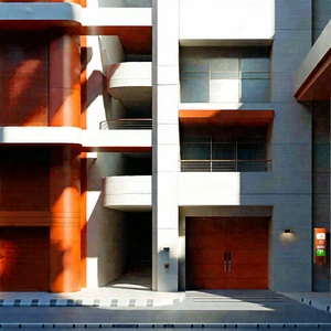 Urban Digital Illustration: Urban Street With Modern Architecture With Image, There