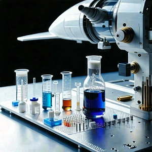 Tech Editorial Photography: Aerospace technology in (modern:1.41) laboratory