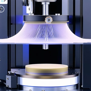 A Machine Is Shown In The Image, With A Clear Glass Plate On Top Of It