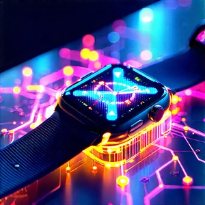 Smart watch with glowing screen