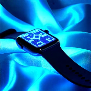 Smart Watch With Glowing Screen With Blue Watch