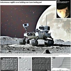 A White Rover Vehicle On The Surface Of The Moon