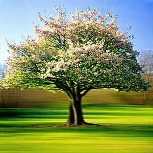 Nature Long Exposure Photography: (ancient:1.12) Tree In Spring Bloom With Large Tree