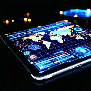 Tablet With Data Visualization With Tablet Computer