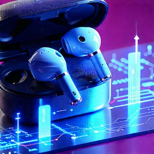 Wireless earbuds with data visualization