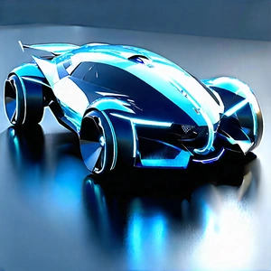 Innovative Electric Vehicle Design With Futuristic Blue