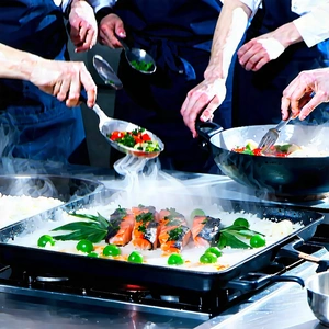 Lifestyle Aerial Photography: Cooking class with community group