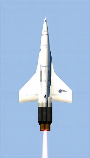 A Large White Space Shuttle, Possibly A Nasa Space Shuttle, Flying Through The Sky