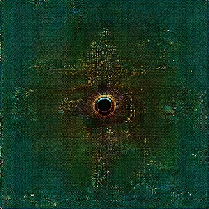Abstract Retro Poster Style: Macro View Of Microscopic View With Close-up Black