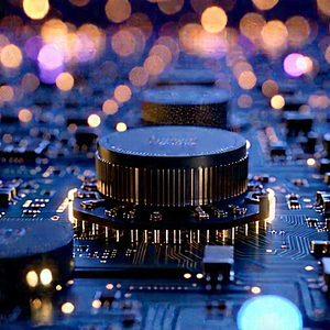 Close-up Of Sensor Array With Close-up Computer