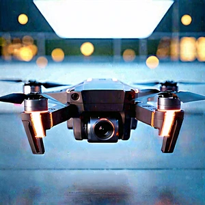 Drone With Glowing Screen With Black Drone