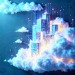 (cloud:1.38) Computing Visualization With Futuristic City