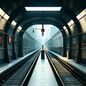 Urban Landscape Photography: City subway in main avenue