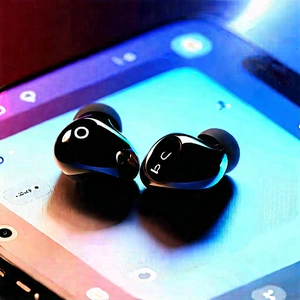 Wireless Earbuds With Data Visualization With Cell Phone