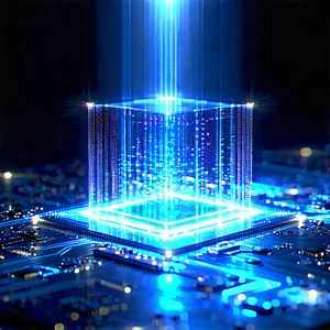 Quantum Computer With Holographic Projection With Blue Light