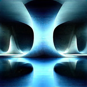 Futuristic Research Laboratory With Large, Blue,
