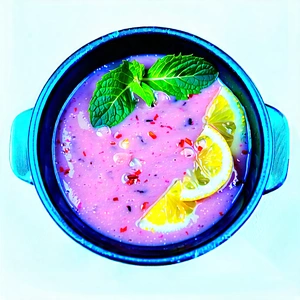 Lifestyle Etching: Smoothie Bowl Prepared With Fresh Ingredients With Bowl Filled