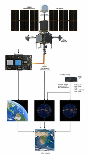 The Image Is A Diagram That Shows The Relationship Between A Satellite And A Ground Station