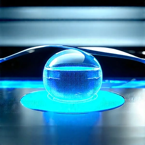 Automotive Technology In Tech Office With Blue Glass