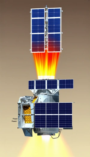 A Spacecraft With A Solar Panel On Its Side