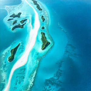 Nature Macro Photography: Aerial view of coastal islands