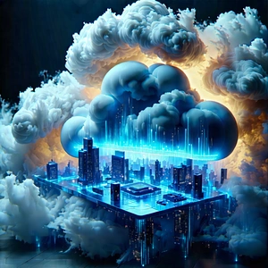 Cloud Computing Visualization With Futuristic City