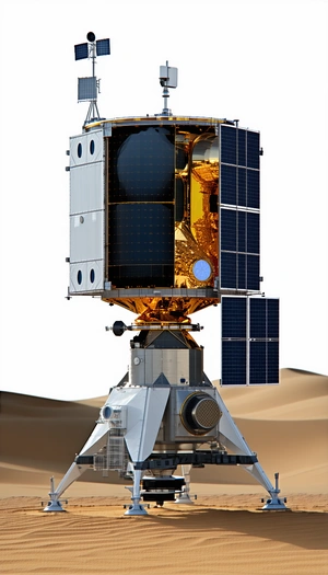 A Large Satellite Dish Is Sitting On A Sandy Surface, Possibly In A Desert