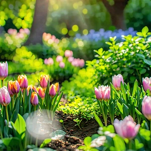 Lifestyle Infographic Style: Spring Gardening During Spring With Beautiful Garden