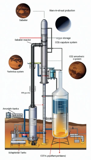 The Image Is A Diagram Of A Chemical Plant, Showing The Process Of Creating A Chemical Compound
