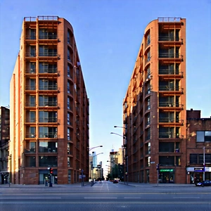 Urban Architectural Photography: Urban street with modern architecture