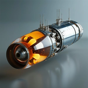 A Large, Cylindrical Object With A Yellow And Orange Hue