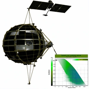 A Large, Round, Black Object That Appears To Be A Spacecraft Or A Satellite