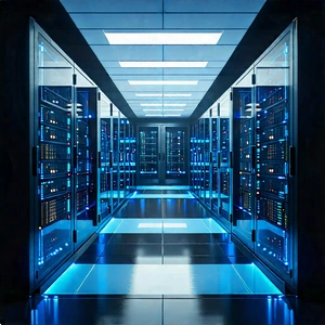 Futuristic Server Room With Image, There