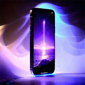 Smartphone With Glowing Screen With Cell Phone