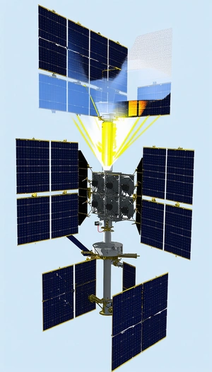 A Large Satellite With A Solar Panel On Top
