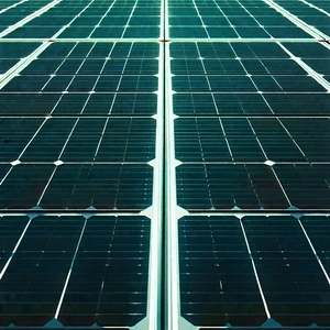 Tech Tilt-shift Photography: Solar Panel With Neon Accents With Large Solar