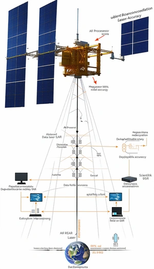 The Image Is A Diagram Showing The Process Of Data Transmission